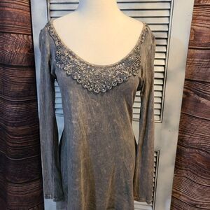 Filly Flair Sm Bejeweled Asymmetric Tunic